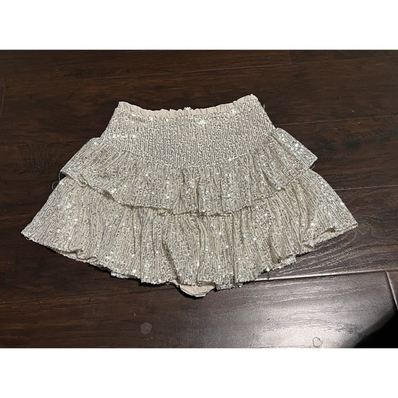 Mustard Seed Dresses & Skirts - Mustard Seed Silver Sequin Skort Size Small